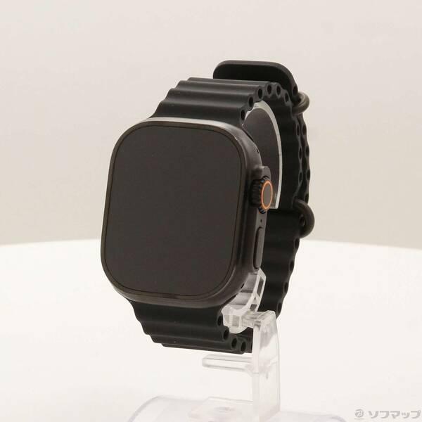 〔中古〕Apple(アップル) Apple Watch Ultra 2 GPS + Cellular 49mm ブラックチタニウムケース ブラックオーシャンバンド〔297-ud〕 | 