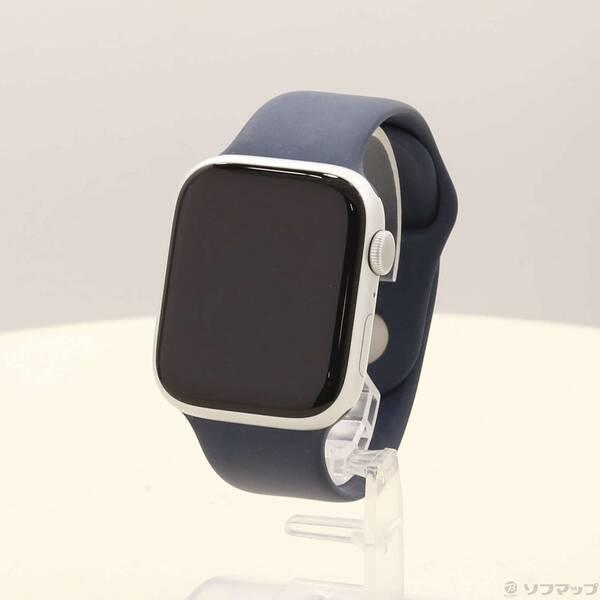 〔中古〕Apple(アップル) Apple Watch Series 9 GPS 45mm シルバーアルミニウムケース ストームブルースポーツバンド〔344-ud〕 | 