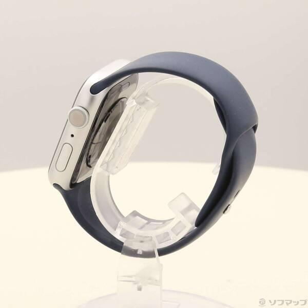 〔中古〕Apple(アップル) Apple Watch Series 9 GPS 45mm シルバーアルミニウムケース ストームブルースポーツバンド〔344-ud〕 |  | 01