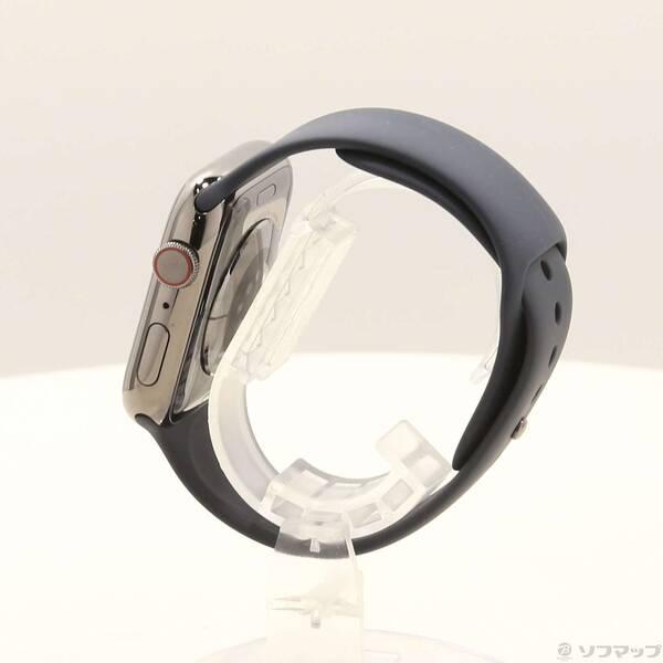 〔中古〕Apple(アップル) Apple Watch Series 8 GPS + Cellular 45mm グラファイトステンレススチールケース ミッドナイトスポーツバンド〔258-ud〕 |  | 01