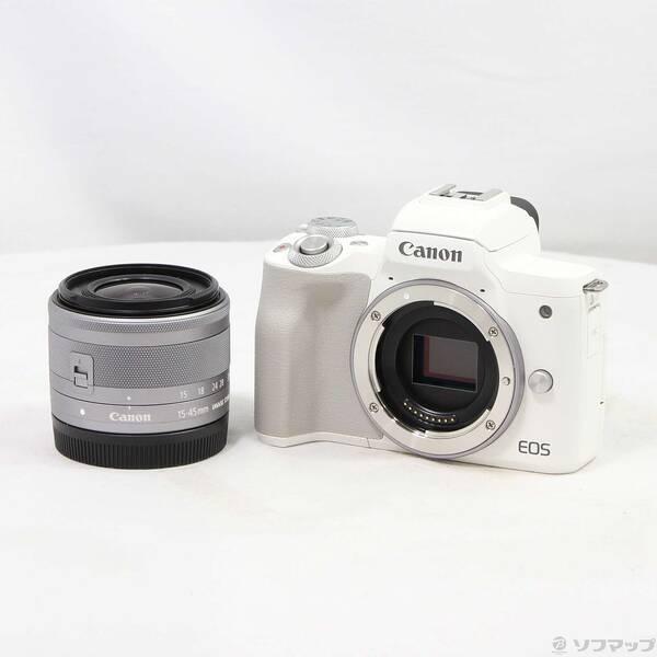 〔中古〕Canon(キヤノン) EOS Kiss M2 EF-M15-45 IS STM レンズキット ホワイト〔305-ud〕 | 