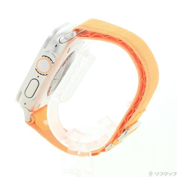 〔中古〕Apple(アップル) Apple Watch Ultra GPS + Cellular 49mm チタニウムケース オレンジアルパインループ〔377-ud〕 |  | 01