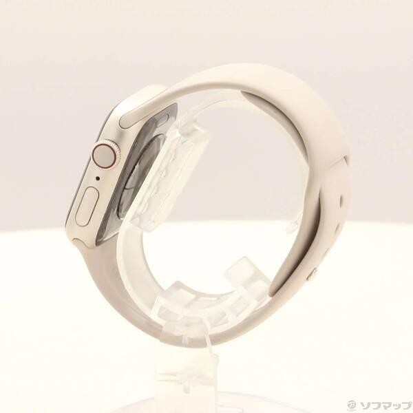 〔中古〕Apple(アップル) Apple Watch Series 7 GPS + Cellular 41mm スターライトアルミニウムケース スターライトスポーツバンド〔262-ud〕 |  | 01
