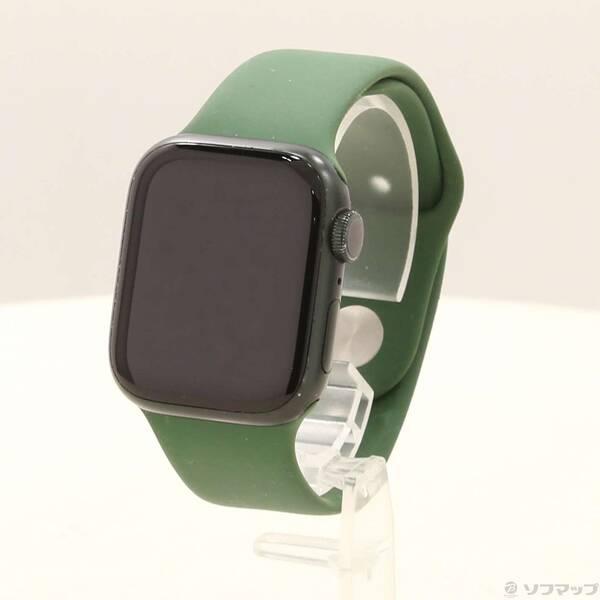 〔中古〕Apple(アップル) Apple Watch Series 7 GPS 41mm グリーンアルミニウムケース クローバースポーツバンド〔198-ud〕 | 