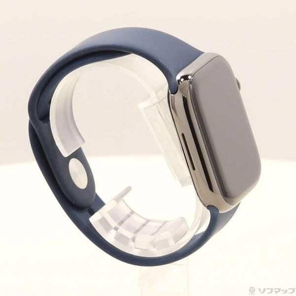 〔中古〕Apple(アップル) Apple Watch Series 7 GPS + Cellular 45mm グラファイトステンレススチールケース アビスブルースポーツバンド〔198-ud〕 |  | 03