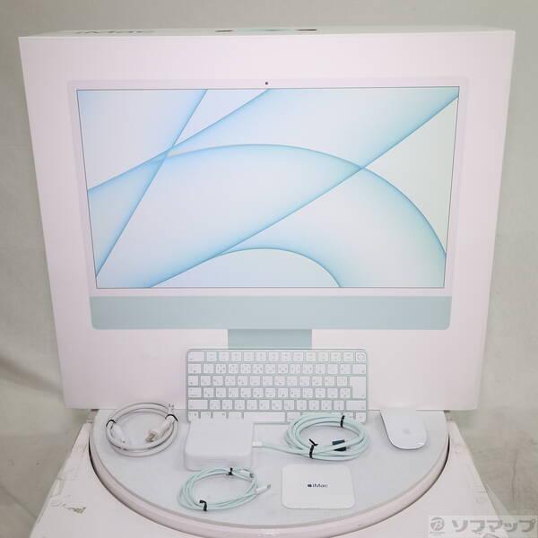 〔中古〕Apple(アップル) iMac 24-inch Mid-2021 MJV83J／A Apple M1 8コアCPU_7コアGPU 8GB SSD512GB グリーン 〔15.7 Sequoia〕〔377-ud〕 |  | 04