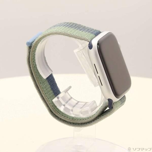 〔中古〕Apple(アップル) Apple Watch SE 第1世代 GPS + Cellular 44mm シルバーアルミニウムケース アビスブルー／モスグリーンスポーツループ〔377-ud〕 |  | 03
