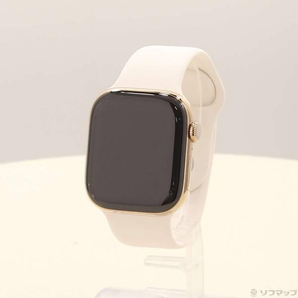 〔中古〕Apple(アップル) Apple Watch Series 11 GPS + Cellular 42mm ゴールドチタニウムケース ライトブラッシュスポーツバンド〔262-ud〕 | 