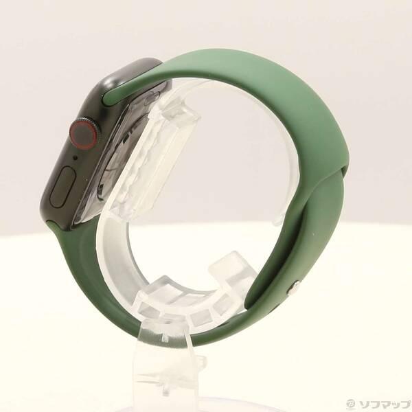 〔中古〕Apple(アップル) Apple Watch Series 7 GPS + Cellular 41mm グリーンアルミニウムケース クローバースポーツバンド〔377-ud〕 |  | 01
