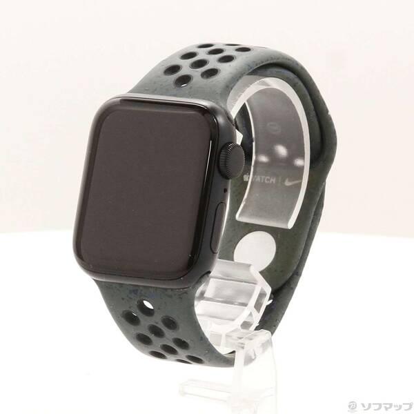 〔中古〕Apple(アップル) Apple Watch SE 第2世代 GPS 40mm ミッドナイトアルミニウムケース カーゴカーキNikeスポーツバンド〔198-ud〕 | 