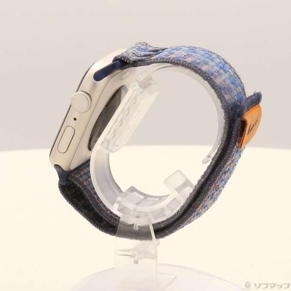 〔中古〕Apple(アップル) Apple Watch SE 第2世代 GPS 44mm スターライトアルミニウムケース ゲームロイヤル／オレンジNikeスポーツループ〔198-ud〕 |  | 01