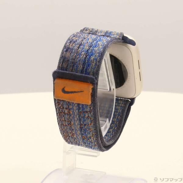 〔中古〕Apple(アップル) Apple Watch SE 第2世代 GPS 44mm スターライトアルミニウムケース ゲームロイヤル／オレンジNikeスポーツループ〔198-ud〕 |  | 02