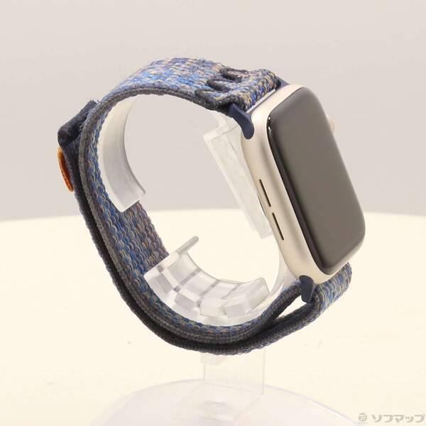 〔中古〕Apple(アップル) Apple Watch SE 第2世代 GPS 44mm スターライトアルミニウムケース ゲームロイヤル／オレンジNikeスポーツループ〔198-ud〕 |  | 03