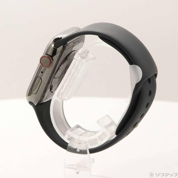 〔中古〕Apple(アップル) Apple Watch Series 7 GPS + Cellular 45mm グラファイトステンレススチールケース ミッドナイトスポーツバンド〔262-ud〕 |  | 01