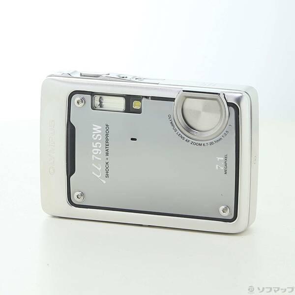 〔中古〕OLYMPUS(オリンパス) CAMEDIA μ795SW SLV (710万画素／3倍／ダークシルバー／xD)〔269-ud〕 | 