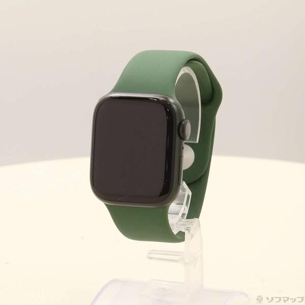 〔中古〕Apple(アップル) Apple Watch Series 7 GPS 41mm グリーンアルミニウムケース クローバースポーツバンド〔344-ud〕 | 