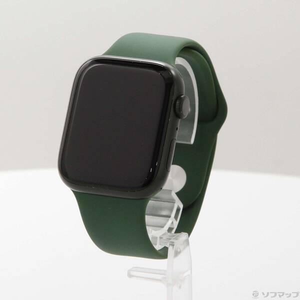 〔中古〕Apple(アップル) Apple Watch Series 7 GPS 45mm グリーンアルミニウムケース クローバースポーツバンド〔349-ud〕 | 