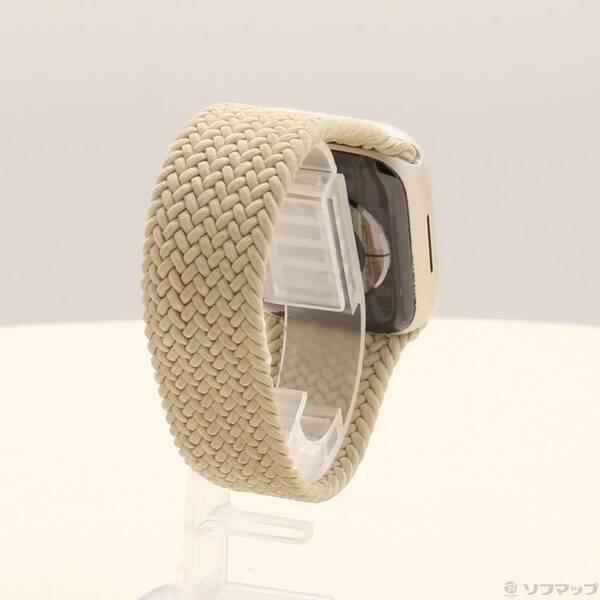 〔中古〕Apple(アップル) Apple Watch Series 8 GPS + Cellular 41mm スターライトアルミニウムケース ベージュブレイデッドソロループ〔198-ud〕 |  | 02