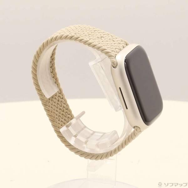 〔中古〕Apple(アップル) Apple Watch Series 8 GPS + Cellular 41mm スターライトアルミニウムケース ベージュブレイデッドソロループ〔198-ud〕 |  | 03