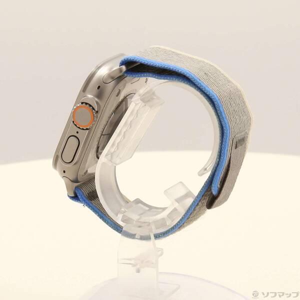 〔中古〕Apple(アップル) Apple Watch Ultra GPS + Cellular 49mm チタニウムケース ブルー／グレイトレイルループ〔377-ud〕 |  | 01