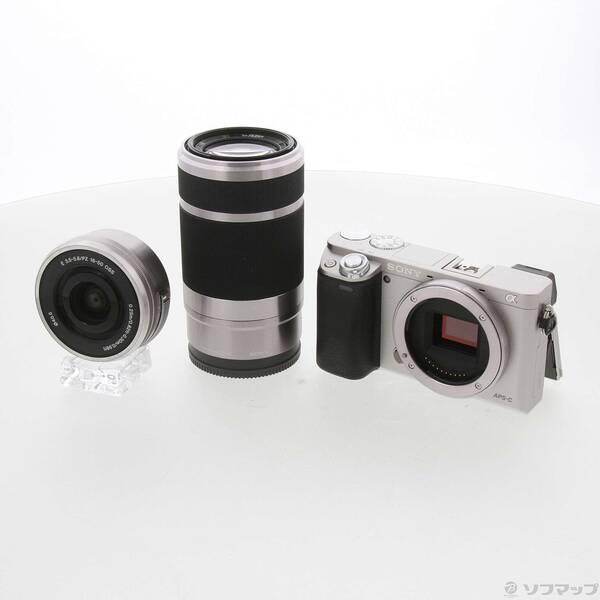 〔中古〕SONY(ソニー) α6000 ダブルズームレンズキット シルバー ILCE-6000Y〔295-ud〕 | 