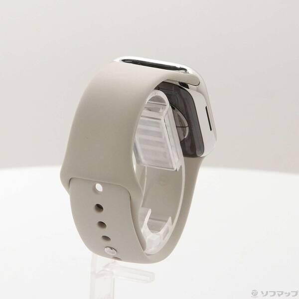 〔中古〕Apple(アップル) Apple Watch Series 7 GPS + Cellular 41mm シルバーステンレススチールケース スターライトスポーツバンド〔348-ud〕 |  | 02