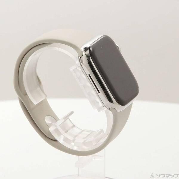 〔中古〕Apple(アップル) Apple Watch Series 7 GPS + Cellular 41mm シルバーステンレススチールケース スターライトスポーツバンド〔348-ud〕 |  | 03