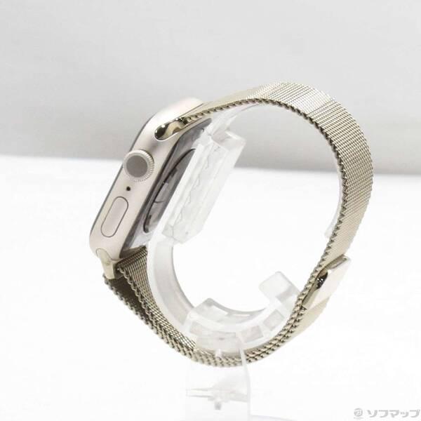〔中古〕Apple(アップル) Apple Watch Series 9 GPS 41mm スターライトアルミニウムケース ゴールドミラネーゼループ〔344-ud〕 |  | 01
