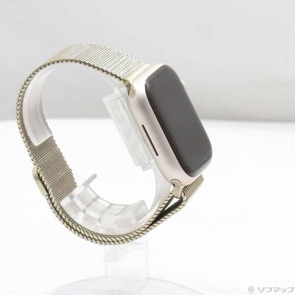 〔中古〕Apple(アップル) Apple Watch Series 9 GPS 41mm スターライトアルミニウムケース ゴールドミラネーゼループ〔344-ud〕 |  | 03