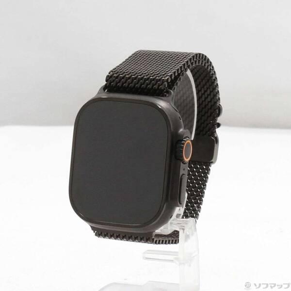 〔中古〕Apple(アップル) Apple Watch Ultra 2 GPS + Cellular 49mm ブラックチタニウムケース ブラックチタニウムミラネーゼループ〔344-ud〕 | 