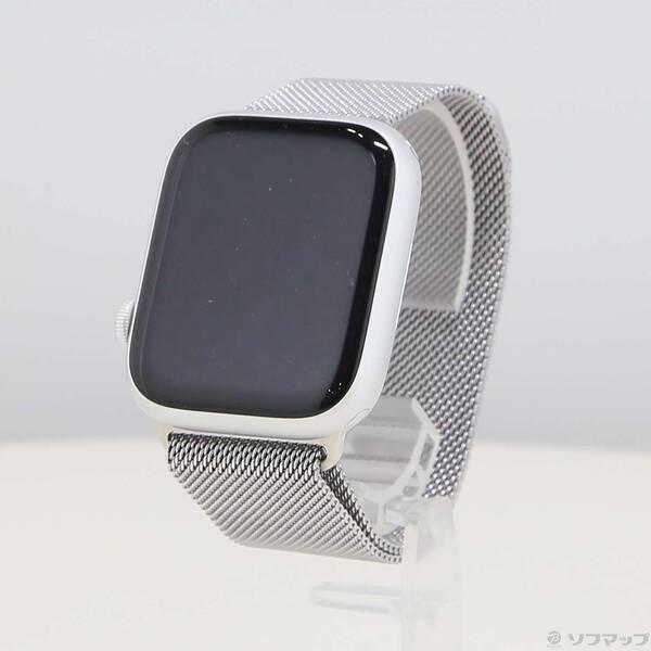 〔中古〕Apple(アップル) Apple Watch Series 9 GPS 45mm シルバーアルミニウムケース シルバーミラネーゼループ〔344-ud〕 | 
