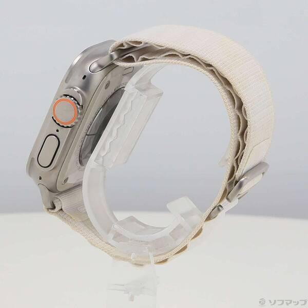 〔中古〕Apple(アップル) Apple Watch Ultra GPS + Cellular 49mm チタニウムケース スターライトアルパインループ〔377-ud〕 |  | 01