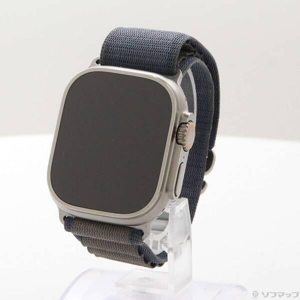 〔中古〕Apple(アップル) Apple Watch Ultra 2 GPS + Cellular 49mm チタニウムケース ブルーアルパインループ〔349-ud〕 | 