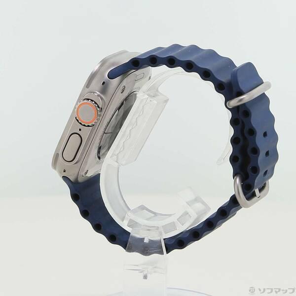 〔中古〕Apple(アップル) Apple Watch Ultra 2 GPS + Cellular 49mm チタニウムケース ブルーオーシャンバンド〔377-ud〕 |  | 01