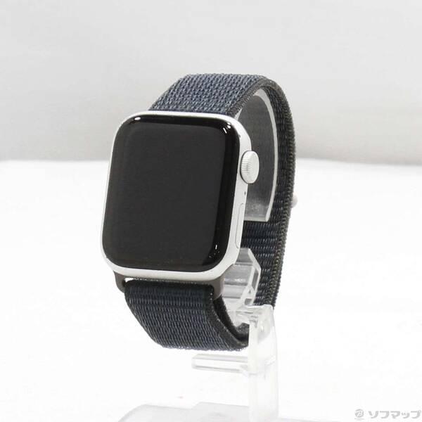〔中古〕Apple(アップル) Apple Watch SE 第2世代 GPS 40mm シルバーアルミニウムケース ミッドナイトスポーツループ〔262-ud〕 | 