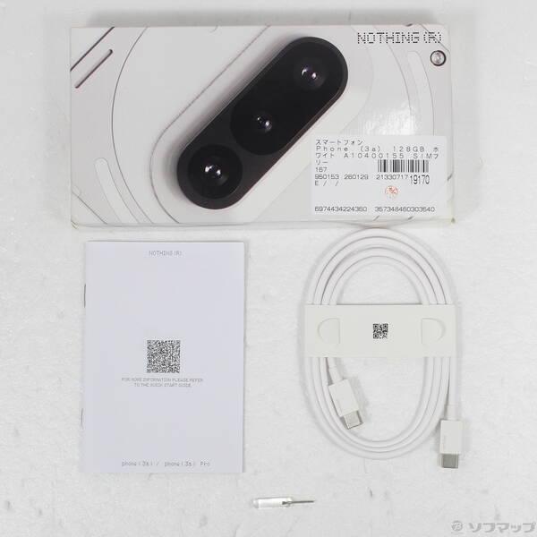中古〕Nothing Phone (3a) 128GB ホワイト A10400155 SIMフリー〔276