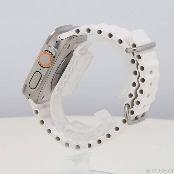 〔中古〕Apple(アップル) Apple Watch Ultra GPS + Cellular 49mm チタニウムケース ホワイトオーシャンバンド〔377-ud〕 |  | 01