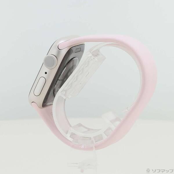 〔中古〕Apple(アップル) Apple Watch Series 7 GPS 41mm スターライトアルミニウムケース チョークピンクソロループ〔276-ud〕 |  | 01