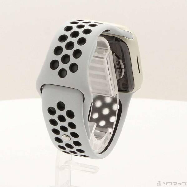 〔中古〕Apple Watch Series 7 Nike GPS + Cellular 41mm スターライトアルミニウムケース ピュアプラチナム／ブラックNikeスポーツバンド〔262-ud〕 |  | 02