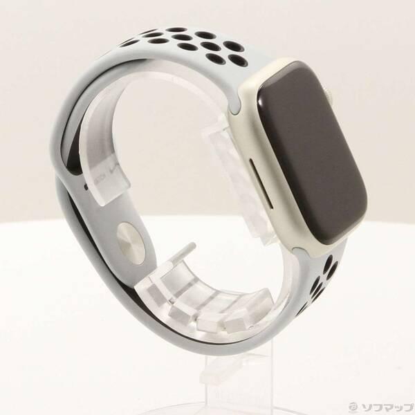 〔中古〕Apple Watch Series 7 Nike GPS + Cellular 41mm スターライトアルミニウムケース ピュアプラチナム／ブラックNikeスポーツバンド〔262-ud〕 |  | 03