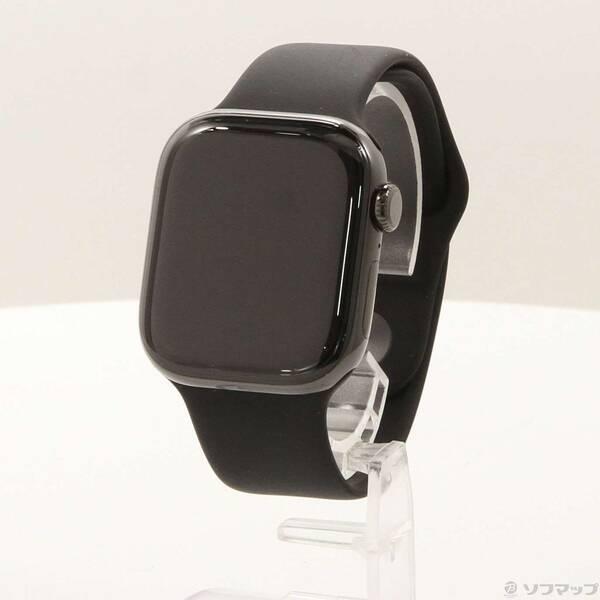 〔中古〕Apple(アップル) Apple Watch Series 11 GPS + Cellular 42mm スレートチタニウムケース ブラックスポーツバンド〔262-ud〕 | 