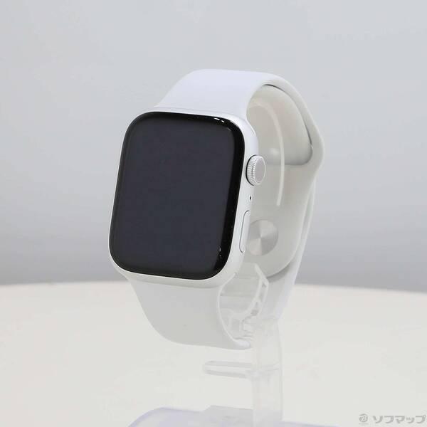 〔中古〕Apple(アップル) Apple Watch Series 8 GPS 45mm シルバーアルミニウムケース ホワイトスポーツバンド〔262-ud〕 | 