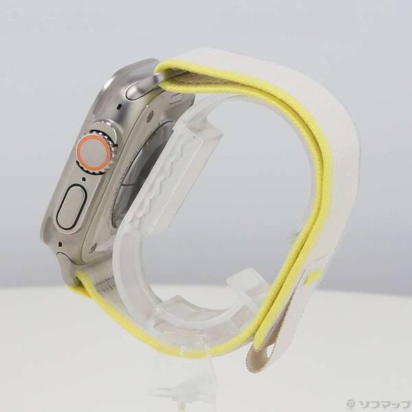 〔中古〕Apple(アップル) Apple Watch Ultra GPS + Cellular 49mm チタニウムケース イエロー／ベージュトレイルループ〔377-ud〕 |  | 01
