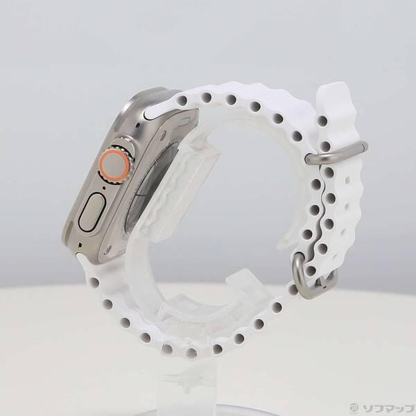 〔中古〕Apple(アップル) Apple Watch Ultra GPS + Cellular 49mm チタニウムケース ホワイトオーシャンバンド〔377-ud〕 |  | 01