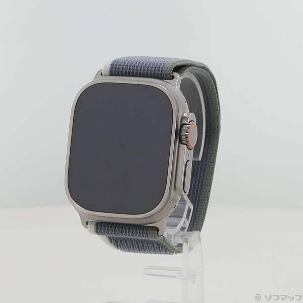 〔中古〕Apple(アップル) Apple Watch Ultra 2 GPS + Cellular 49mm チタニウムケース グリーン／グレイトレイルループ〔295-ud〕 | 