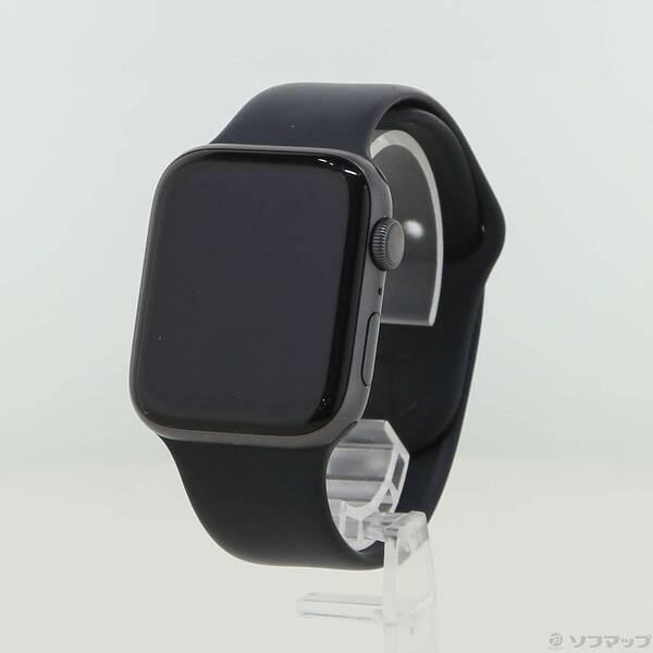 〔中古〕Apple(アップル) Apple Watch Series 5 GPS 44mm スペースグレイアルミニウムケース ブラックスポーツバンド〔377-ud〕 | 