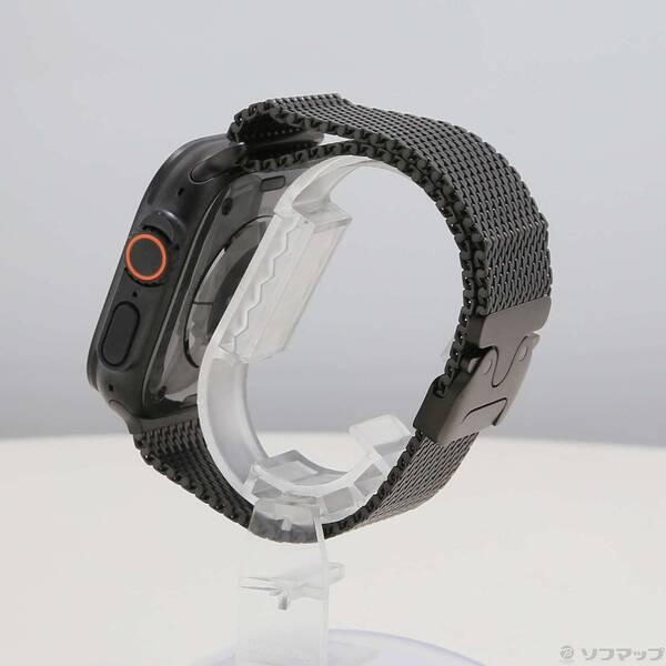 〔中古〕Apple(アップル) Apple Watch Ultra 3 GPS + Cellular 49mm ブラックチタニウムケース ブラックチタニウムミラネーゼループ〔377-ud〕の画像