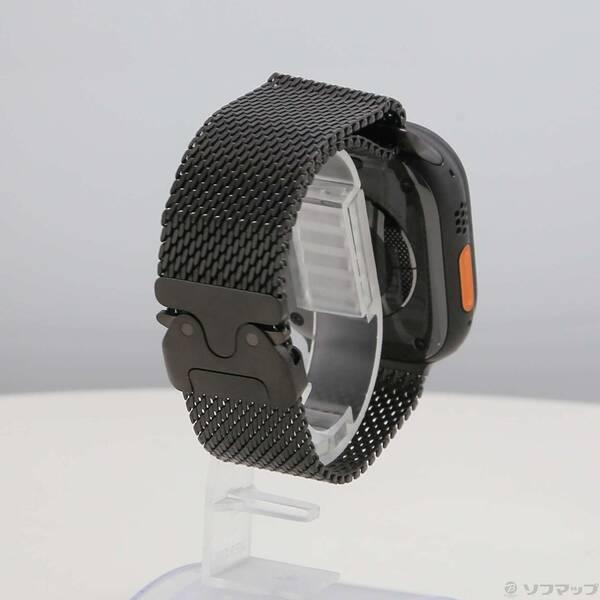 〔中古〕Apple(アップル) Apple Watch Ultra 3 GPS + Cellular 49mm ブラックチタニウムケース ブラックチタニウムミラネーゼループ〔377-ud〕の画像