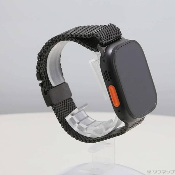 〔中古〕Apple(アップル) Apple Watch Ultra 3 GPS + Cellular 49mm ブラックチタニウムケース ブラックチタニウムミラネーゼループ〔377-ud〕の画像