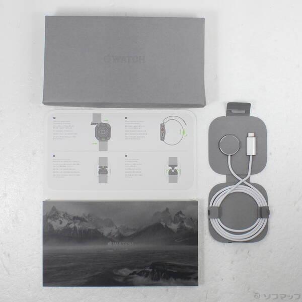 〔中古〕Apple(アップル) Apple Watch Ultra 3 GPS + Cellular 49mm ブラックチタニウムケース ブラックチタニウムミラネーゼループ〔377-ud〕の画像